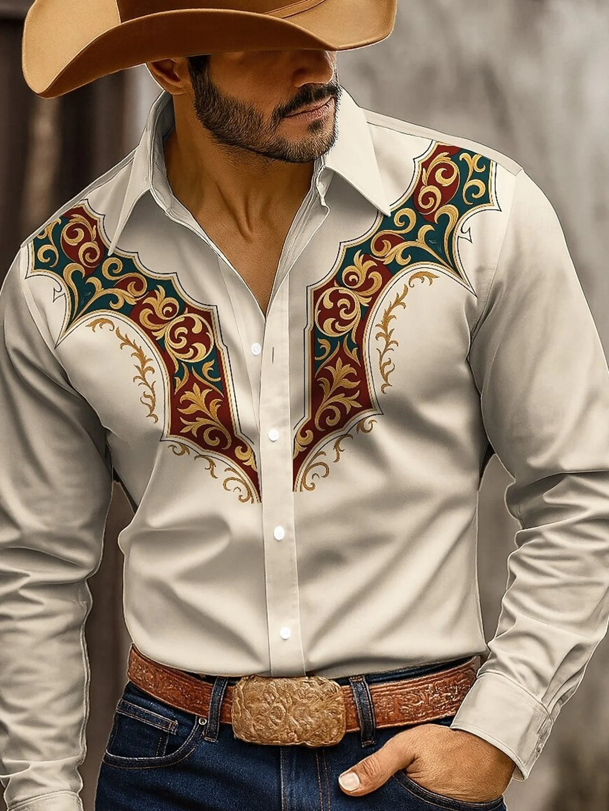 Men’s Western Shirt - CXCSS004YI - Cowboy Outpost
