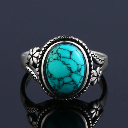 Turquoise Sterling Ring - R664TU - Cowboy Outpost
