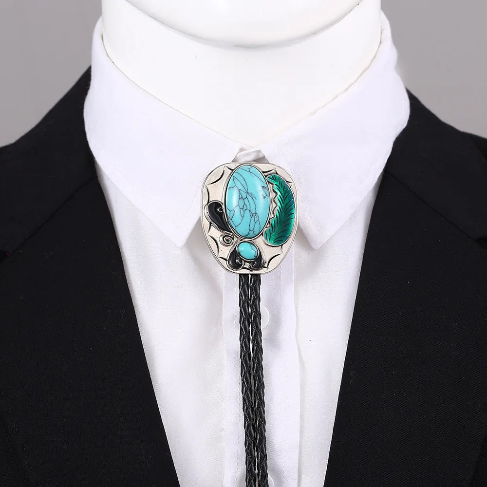 Turquoise Celtic Bolo Tie - 20 - Cowboy Outpost