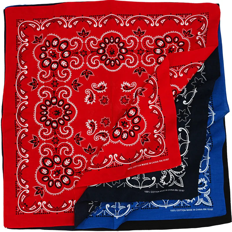 Cotton Red Bandana - black - Cowboy Outpost