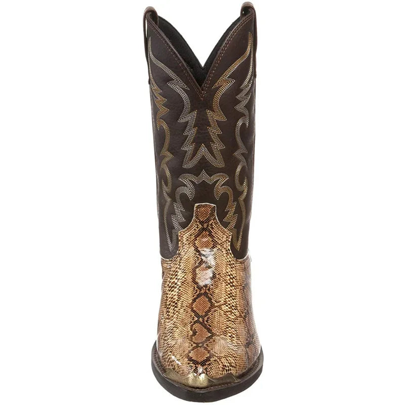 Snake Cowboy Boots - Gold - Cowboy Outpost