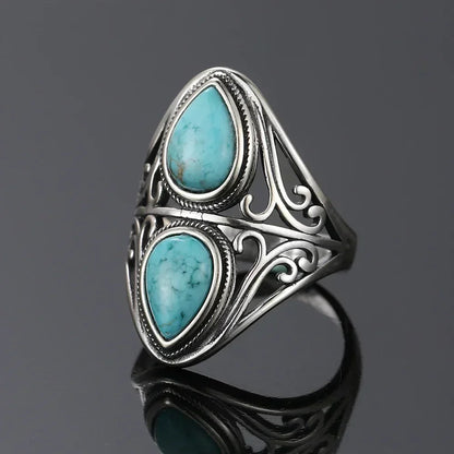 Turquoise Sterling Ring - R2440TU - Cowboy Outpost