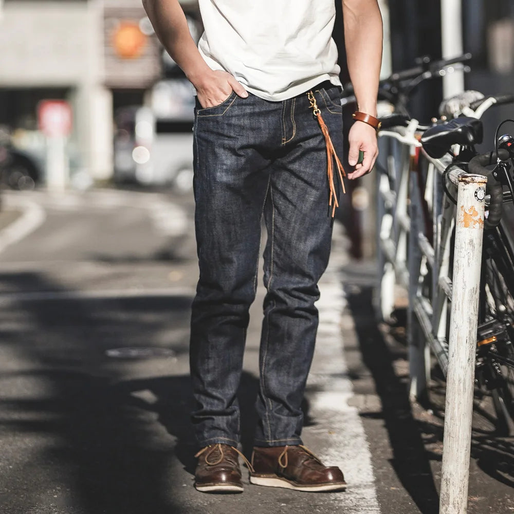 Leather Denim Jeans - Jeans and Belt - Cowboy Outpost