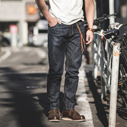 Leather Denim Jeans - Jeans and Belt - Cowboy Outpost