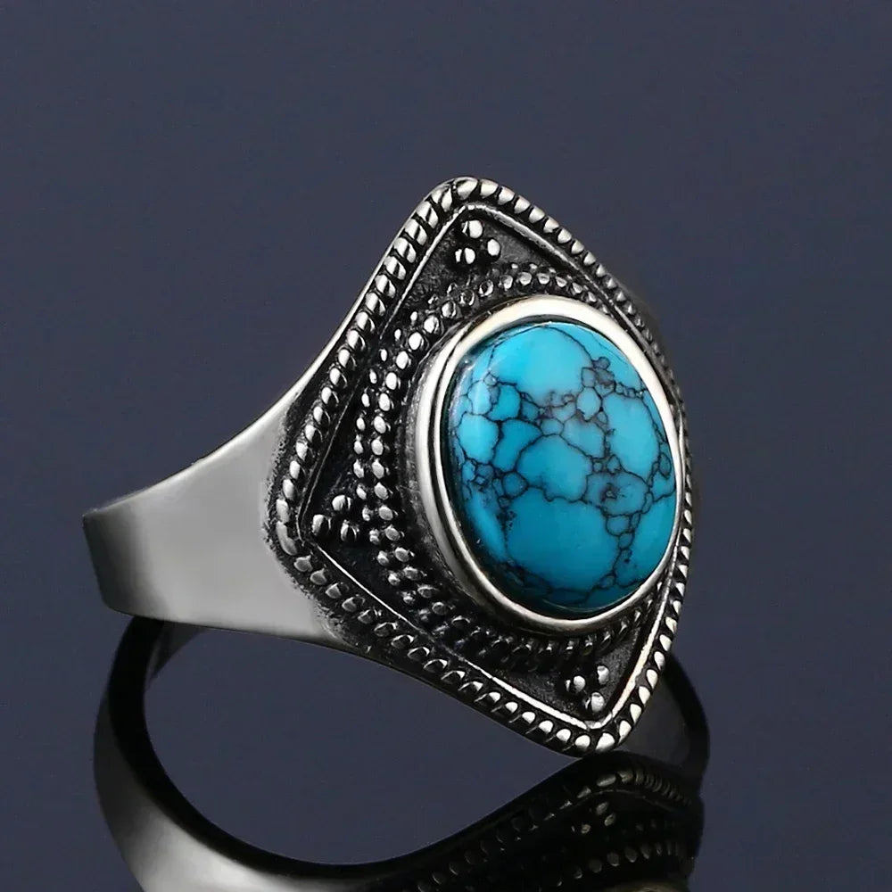 Turquoise Sterling Ring - R2456TU - Cowboy Outpost