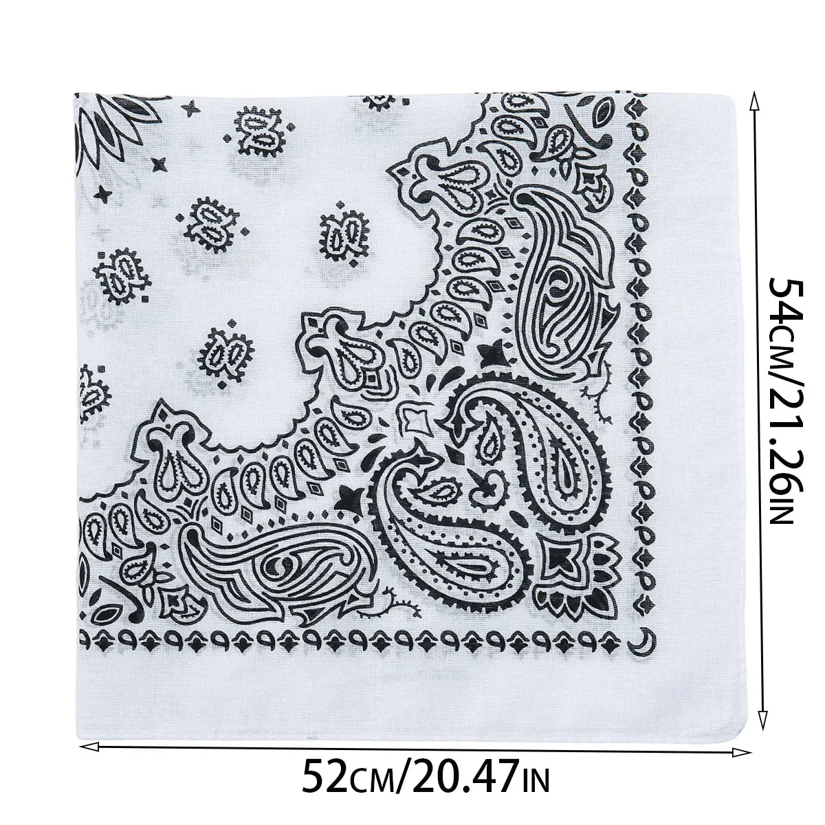 Square Cotton Paisley Bandana - molv - Cowboy Outpost