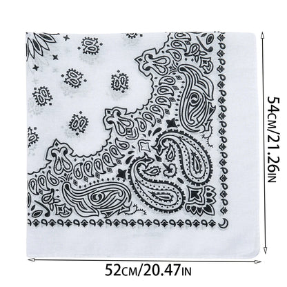 Square Cotton Paisley Bandana - molv - Cowboy Outpost
