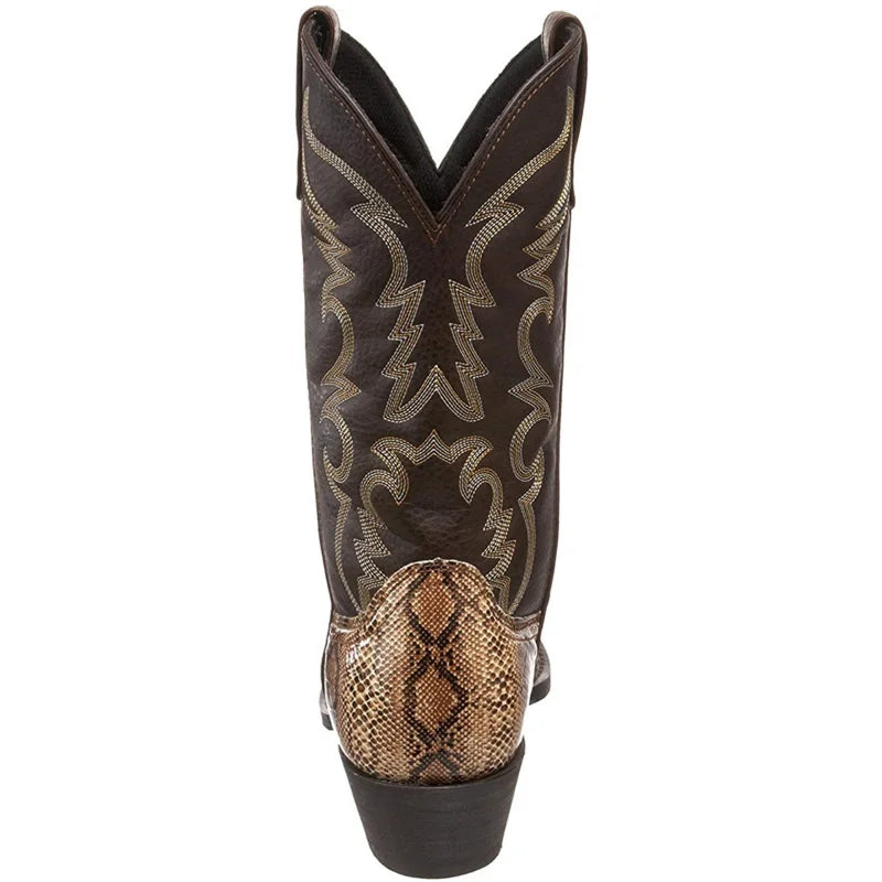 Snake Cowboy Boots - Gold - Cowboy Outpost