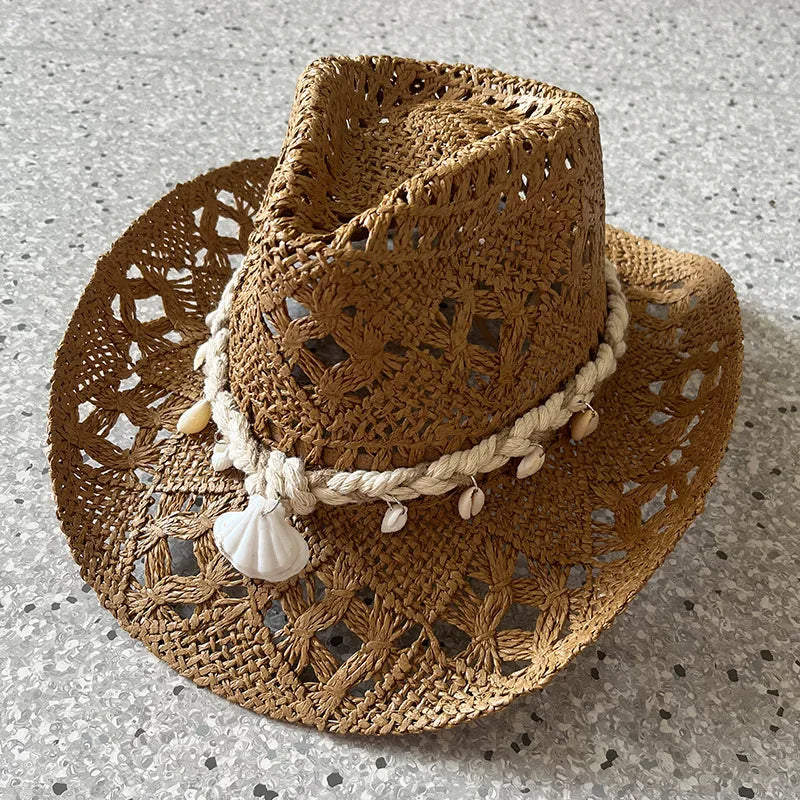 Straw Beach Cowboy Hat - D7 - Cowboy Outpost