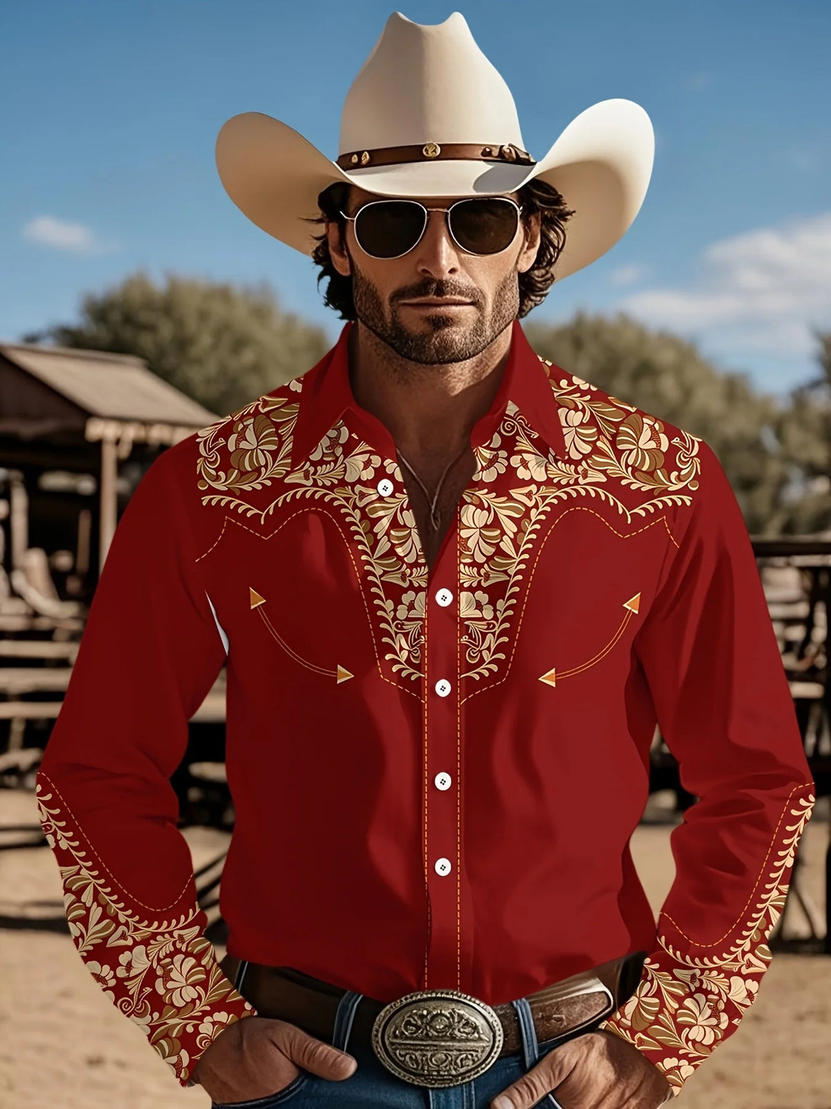 Men’s Western Shirt - CXCSS004YK - Cowboy Outpost