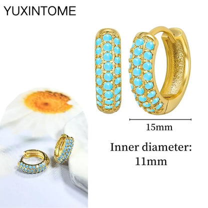 Turquoise Silver Earrings - Cowboy Outpost