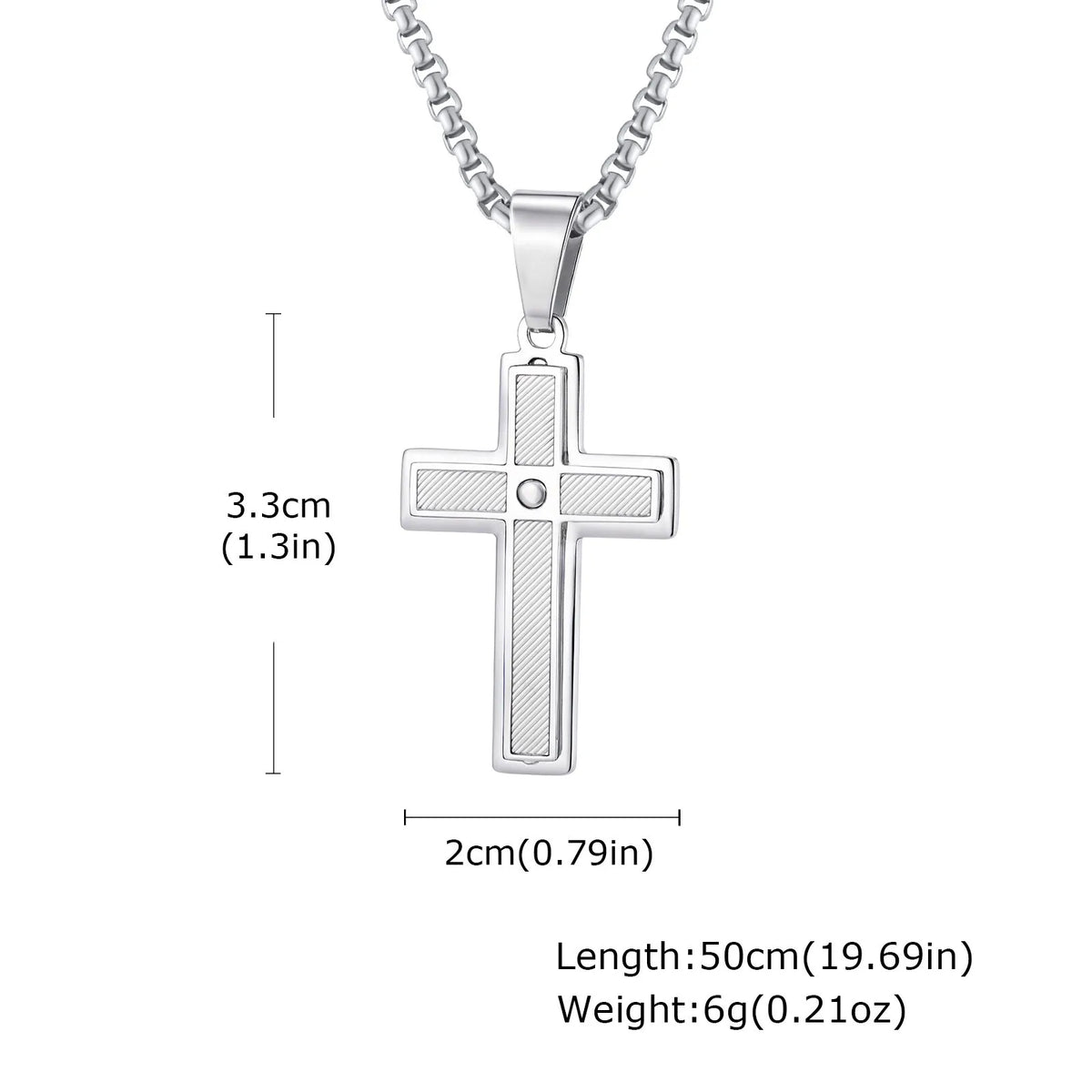 Steel Cross Necklace - Cowboy Outpost