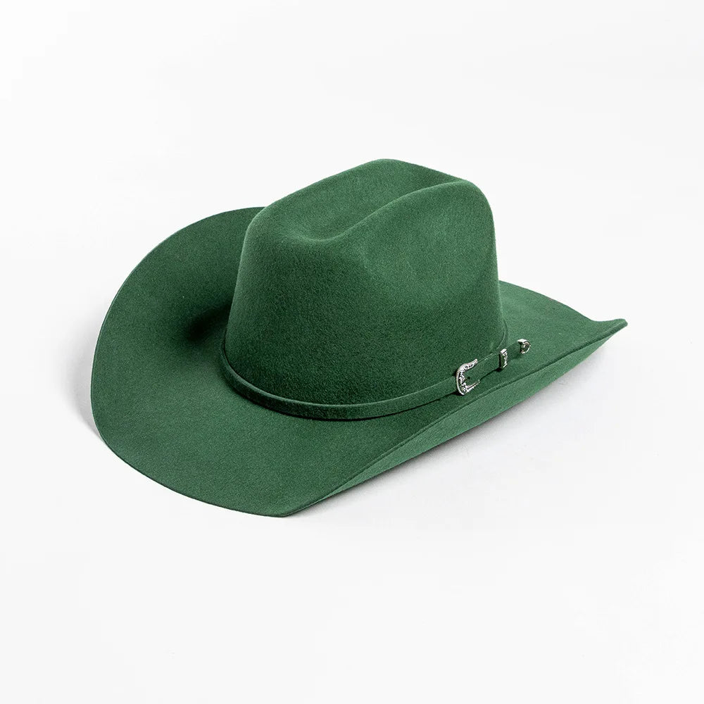 Felt Wide Brim Cowboy Hat - lake blue - Cowboy Outpost