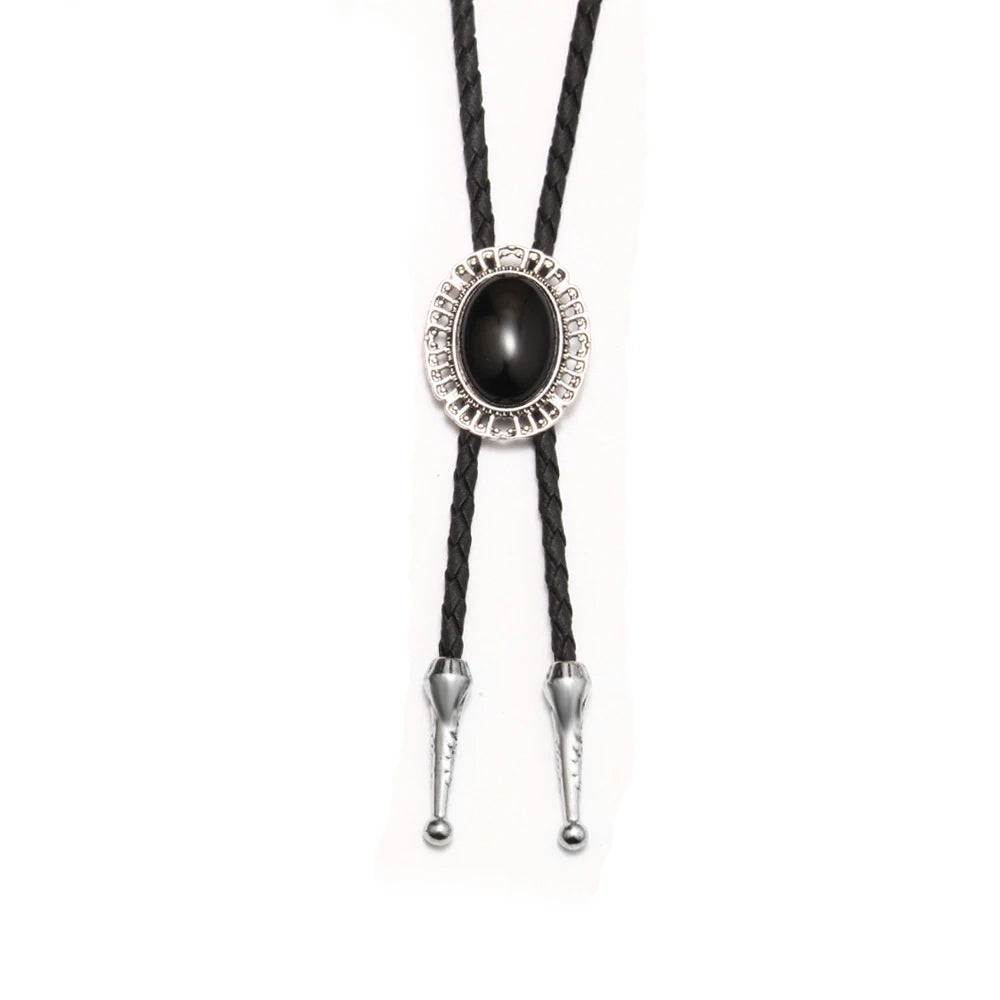 Leather Retro Bolo Tie - Cowboy Outpost