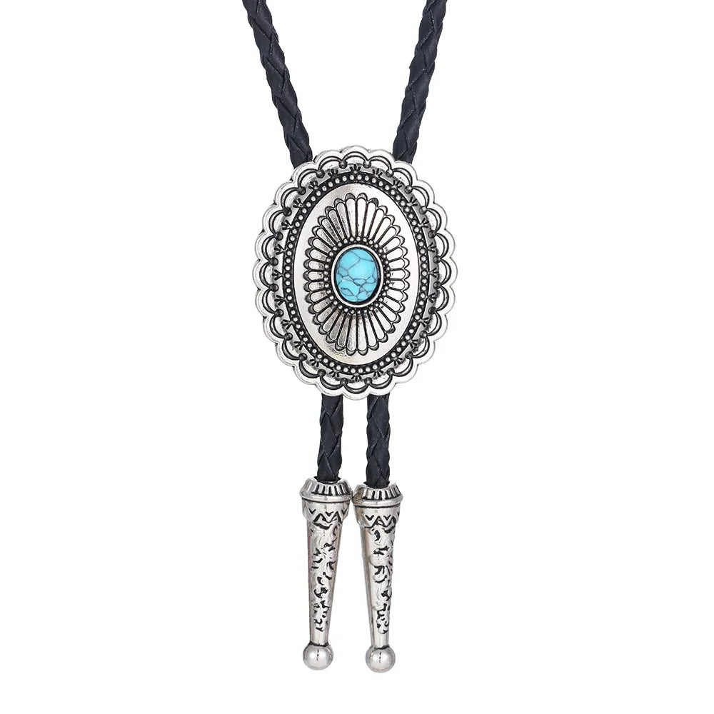 Turquoise Celtic Bolo Tie - 22 - Cowboy Outpost