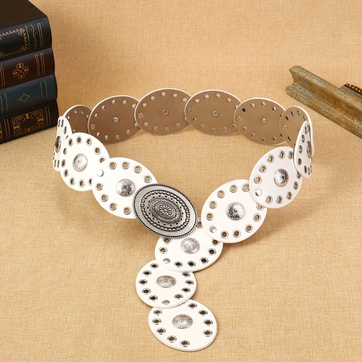 Floral Western Belt - Coffee - Cowboy Outpost