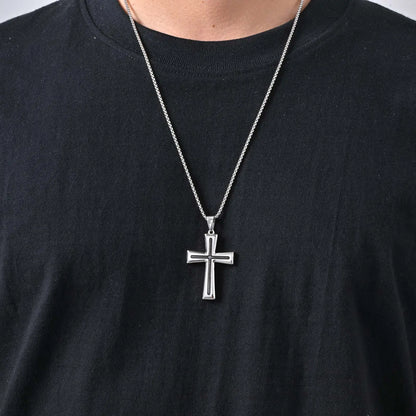 Steel Cross Necklace - Cowboy Outpost