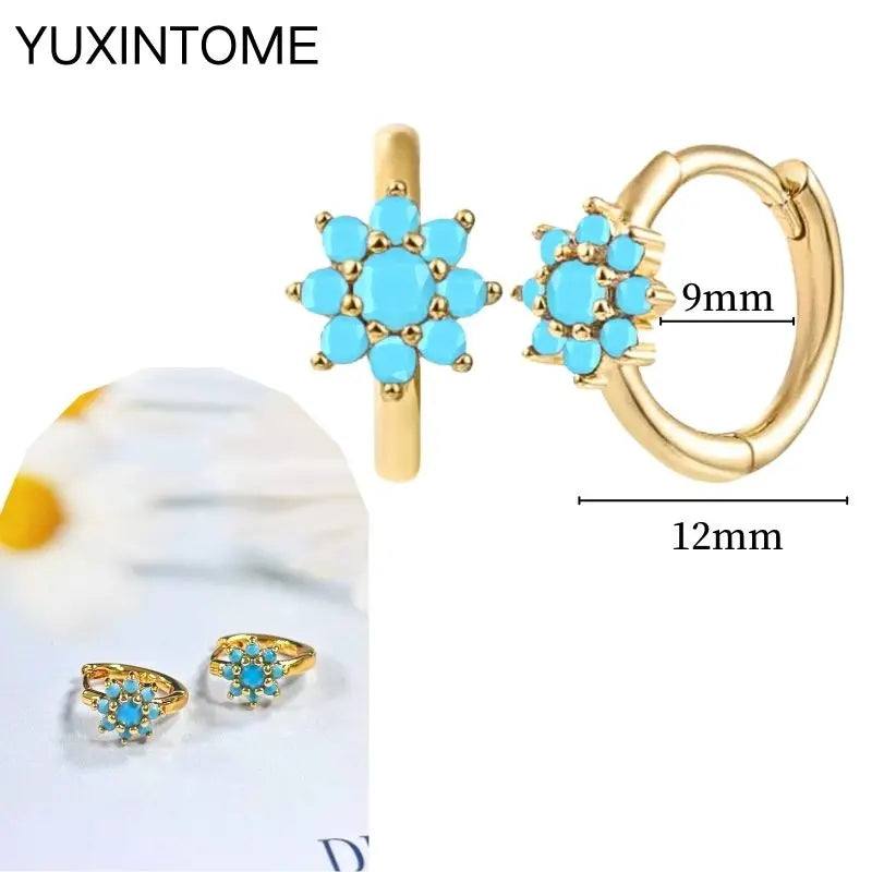 Turquoise Silver Earrings - Cowboy Outpost