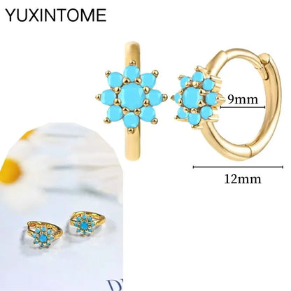 Turquoise Silver Earrings - Cowboy Outpost