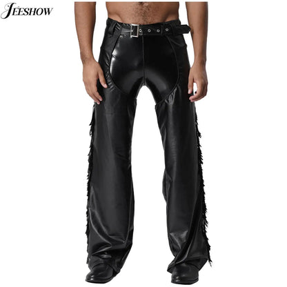 Leather Faux Chaps - Black - Cowboy Outpost
