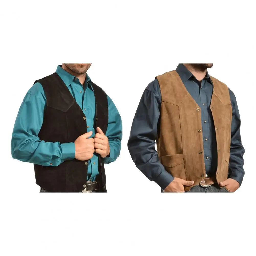 Men's Cowboy Waistcoat - Black - Cowboy Outpost