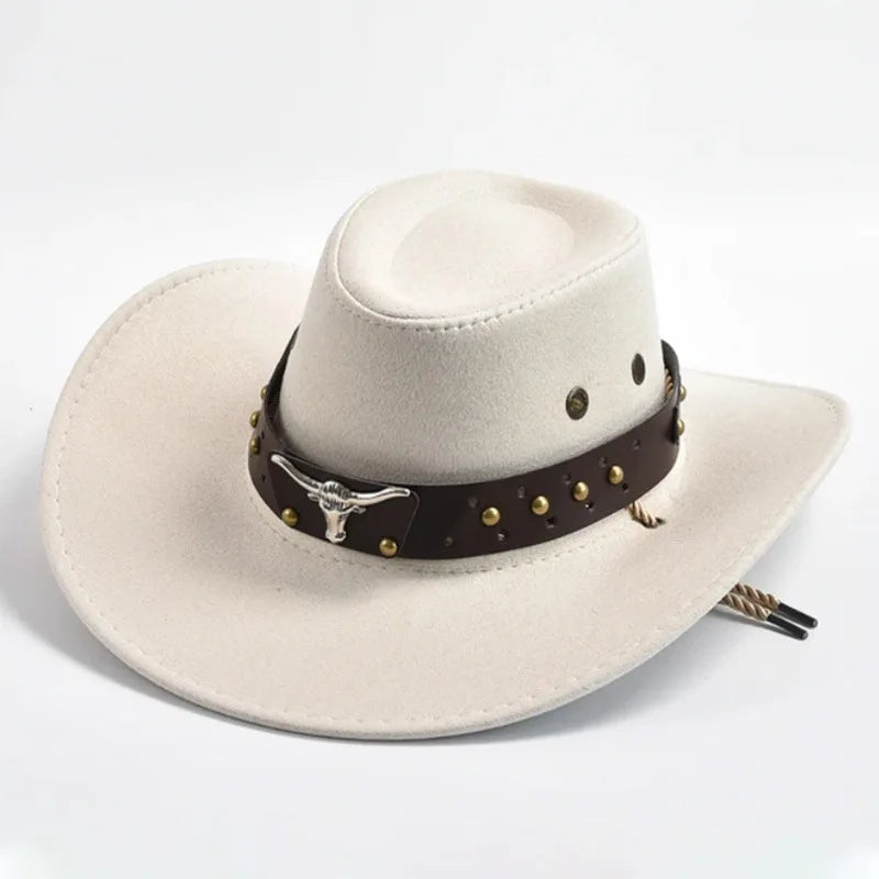 Suede Wide Cowboy Hat - Black - Cowboy Outpost