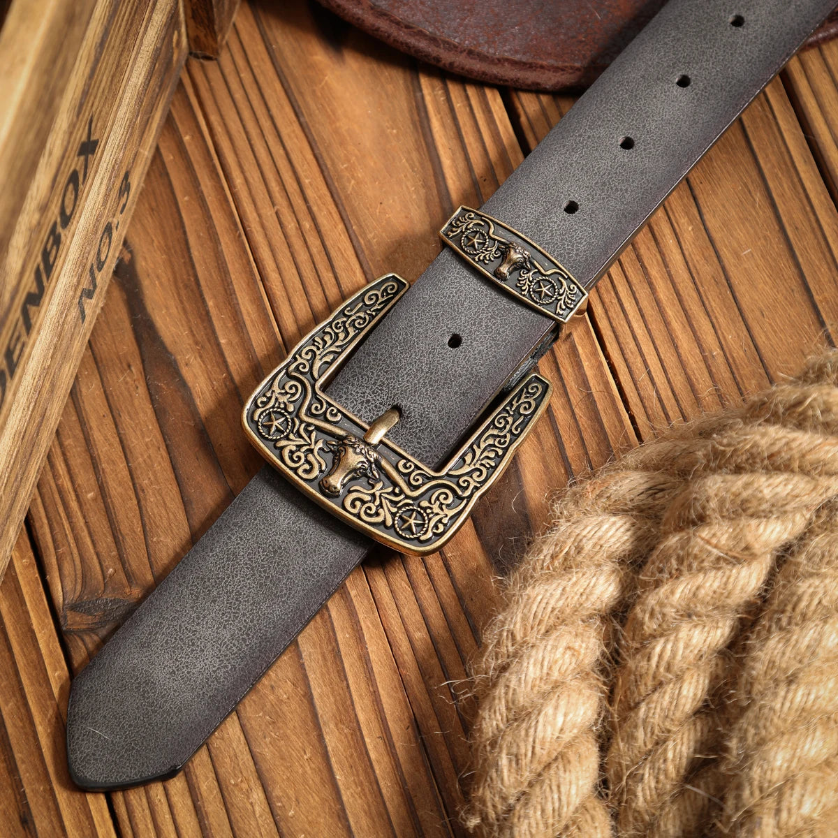 Metal Belt - Brown golden - black silver - Cowboy Outpost