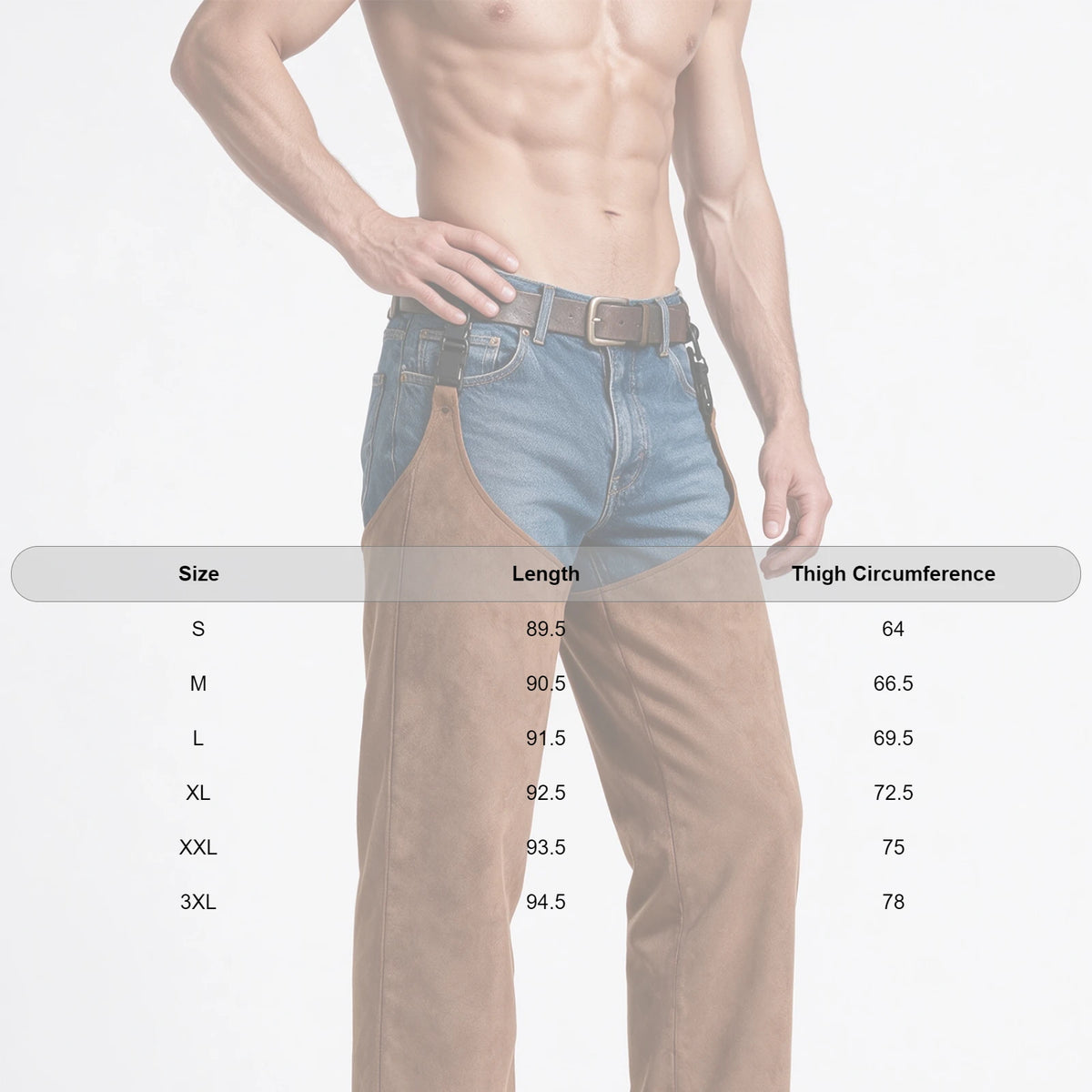 Suede Buckle Chaps - Blue - Cowboy Outpost