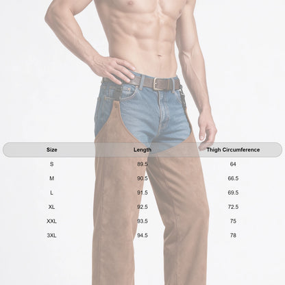 Suede Buckle Chaps - Blue - Cowboy Outpost
