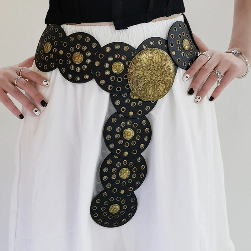 Denim Hollowed Belt - Cowboy Outpost