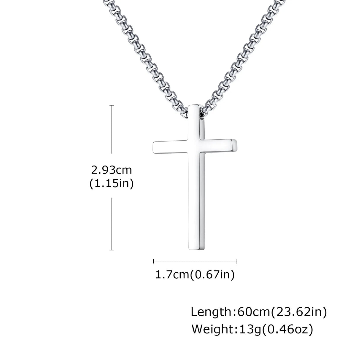Steel Cross Necklace - Cowboy Outpost