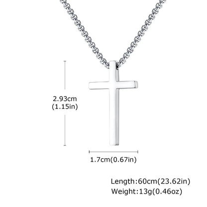 Steel Cross Necklace - Cowboy Outpost