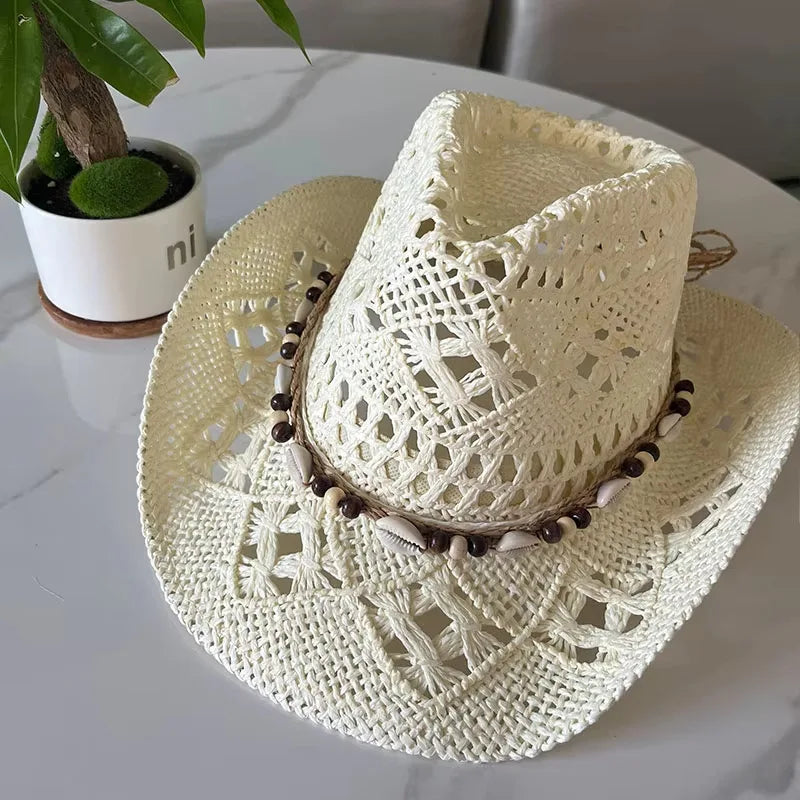 Straw Beach Cowboy Hat - A2 - Cowboy Outpost