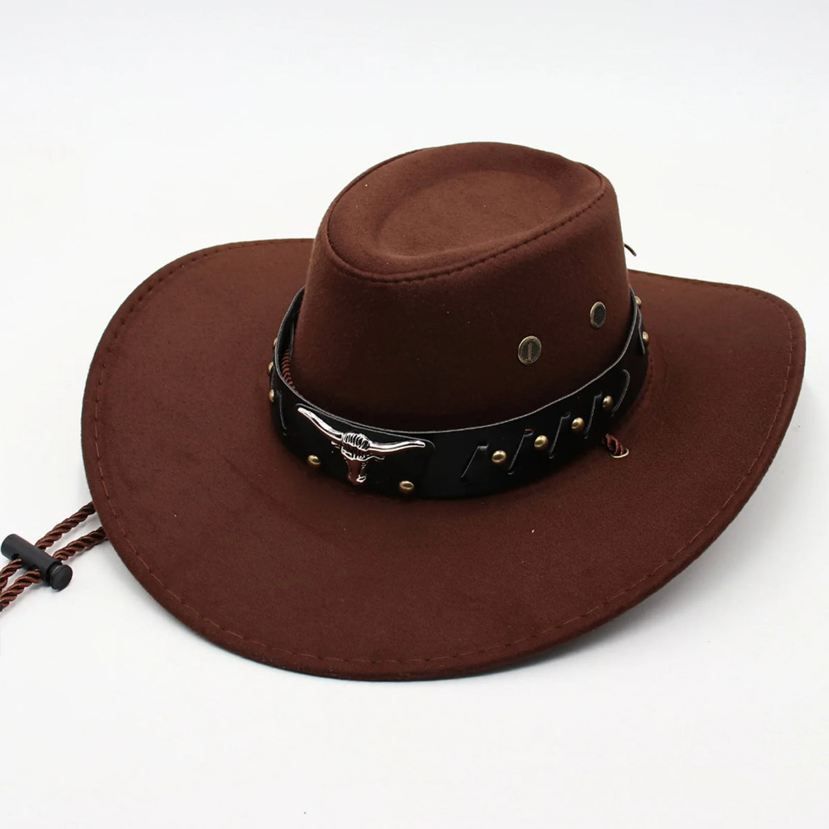 Leather Faux Cowboy Hat - Cowboy Outpost