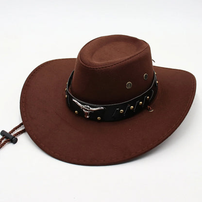 Leather Faux Cowboy Hat - Cowboy Outpost