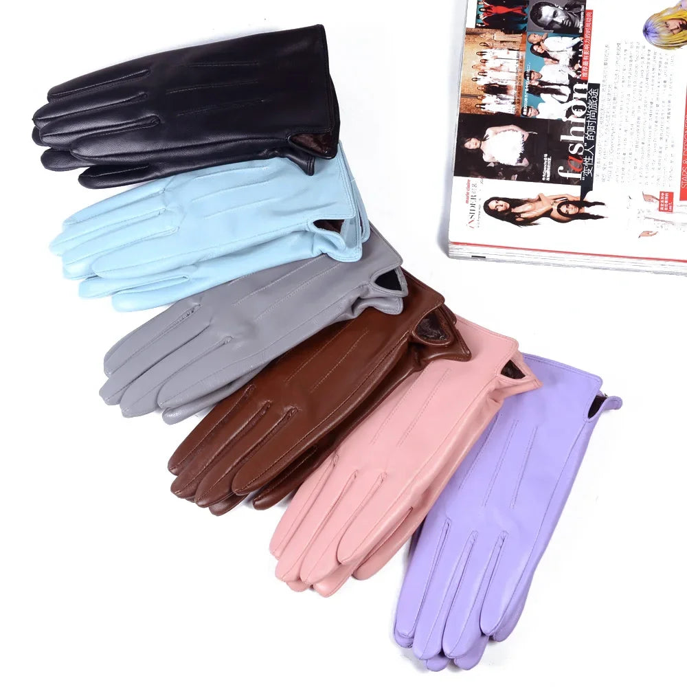 Leather Warm Gloves - Coffee - Cowboy Outpost
