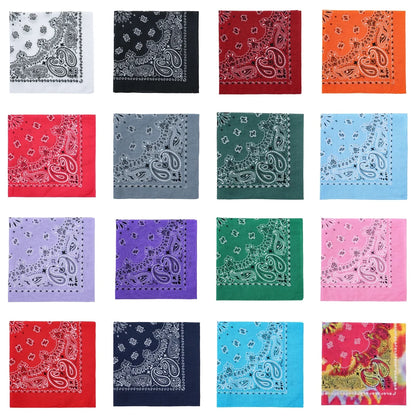 Square Cotton Paisley Bandana - qianzi - Cowboy Outpost