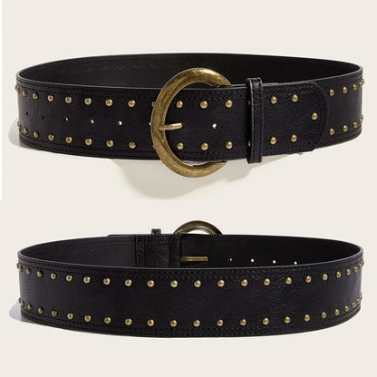 Leather Buckle Belt - B Coffee - Cowboy Outpost