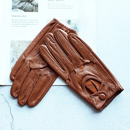 Leather Summer Gloves - black - Cowboy Outpost