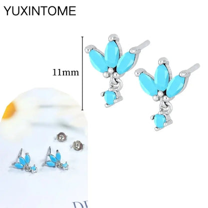 Turquoise Silver Earrings - Cowboy Outpost