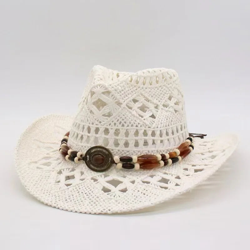 Straw Beach Cowboy Hat - D6 - Cowboy Outpost
