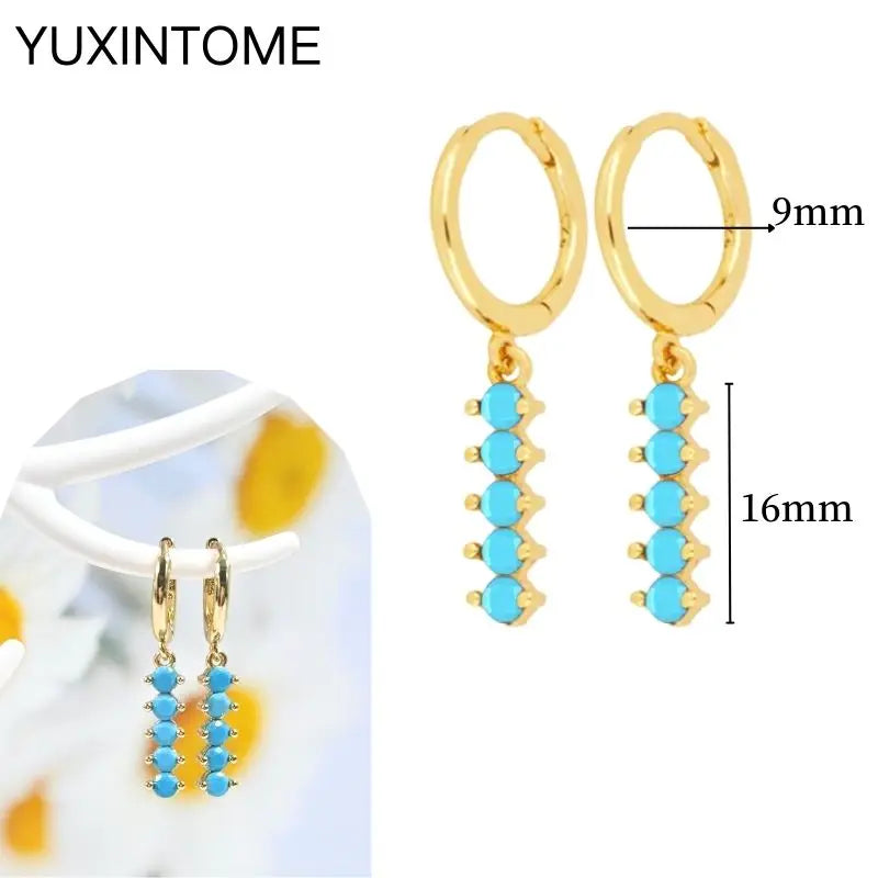 Turquoise Silver Earrings - Cowboy Outpost