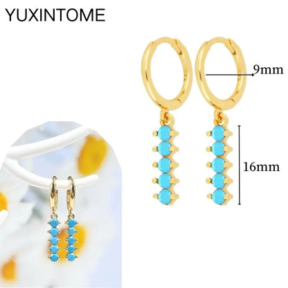 Turquoise Silver Earrings - Cowboy Outpost