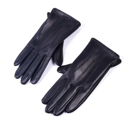 Leather Warm Gloves - Rose Red - Cowboy Outpost