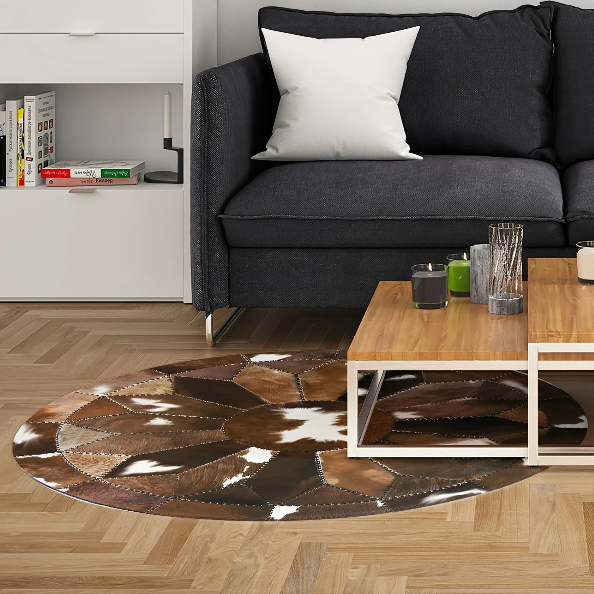 Vikama Cowhide Rug - Cowboy Outpost