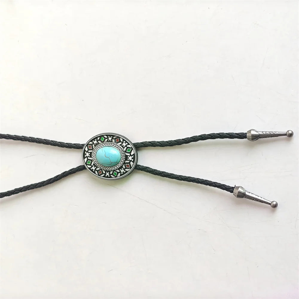 Leather Natural Bolo Tie - Cowboy Outpost