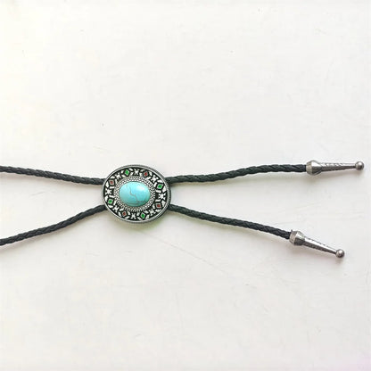 Leather Natural Bolo Tie - Cowboy Outpost