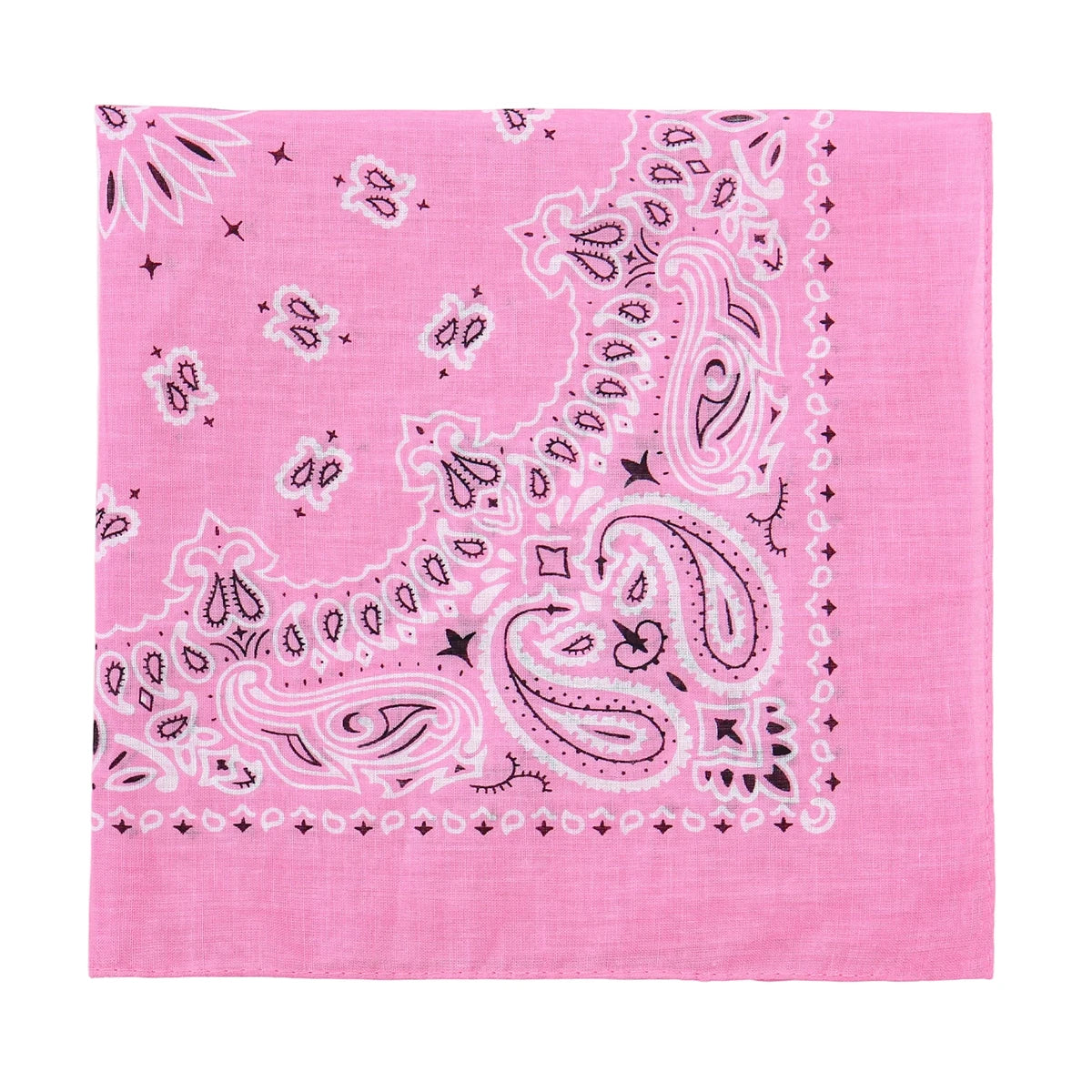 Square Cotton Paisley Bandana - dahong - Cowboy Outpost
