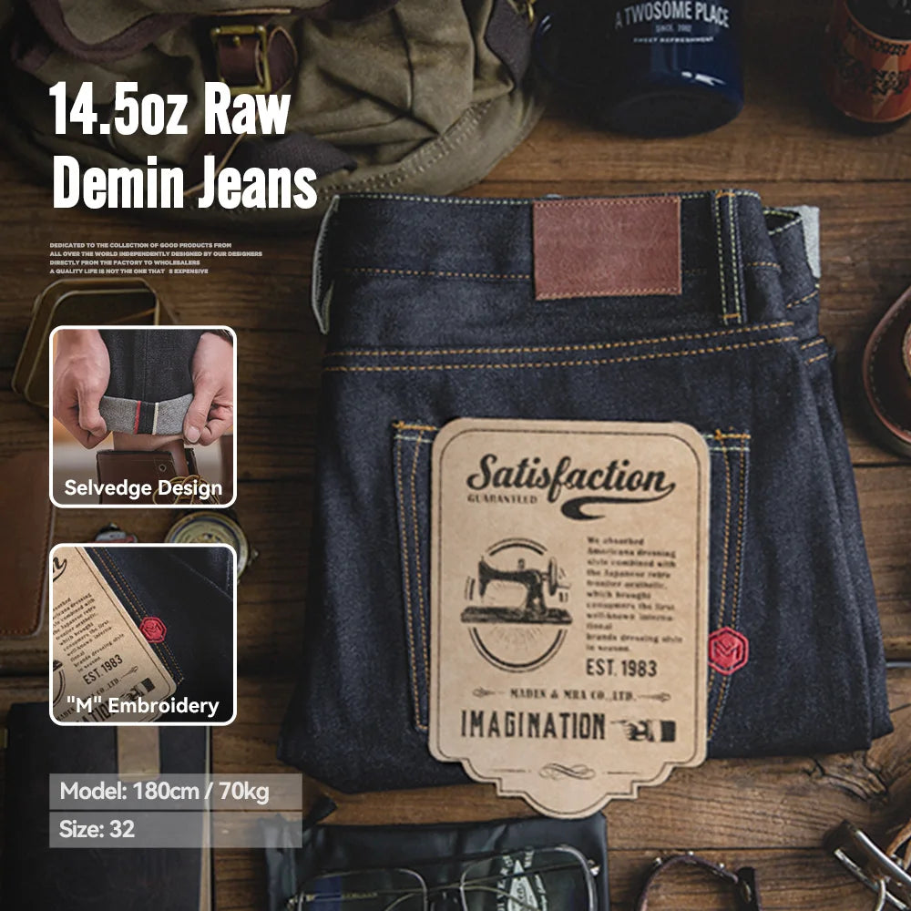 Selvedge Denim Jeans - Denim Blue - Cowboy Outpost