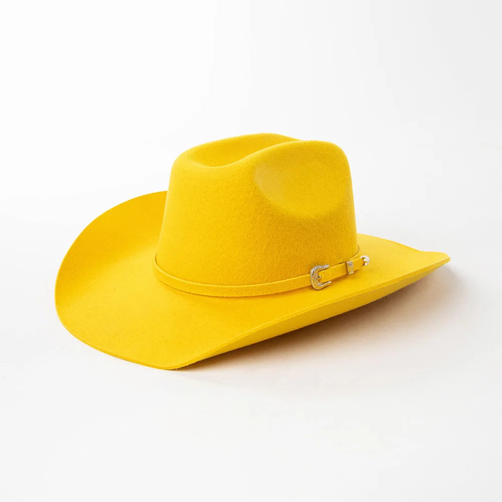 Felt Wide Brim Cowboy Hat - orange - Cowboy Outpost